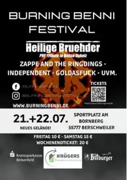 Onkelz Coverband Heilige Bruehder beim Burning Benni Festival 2023